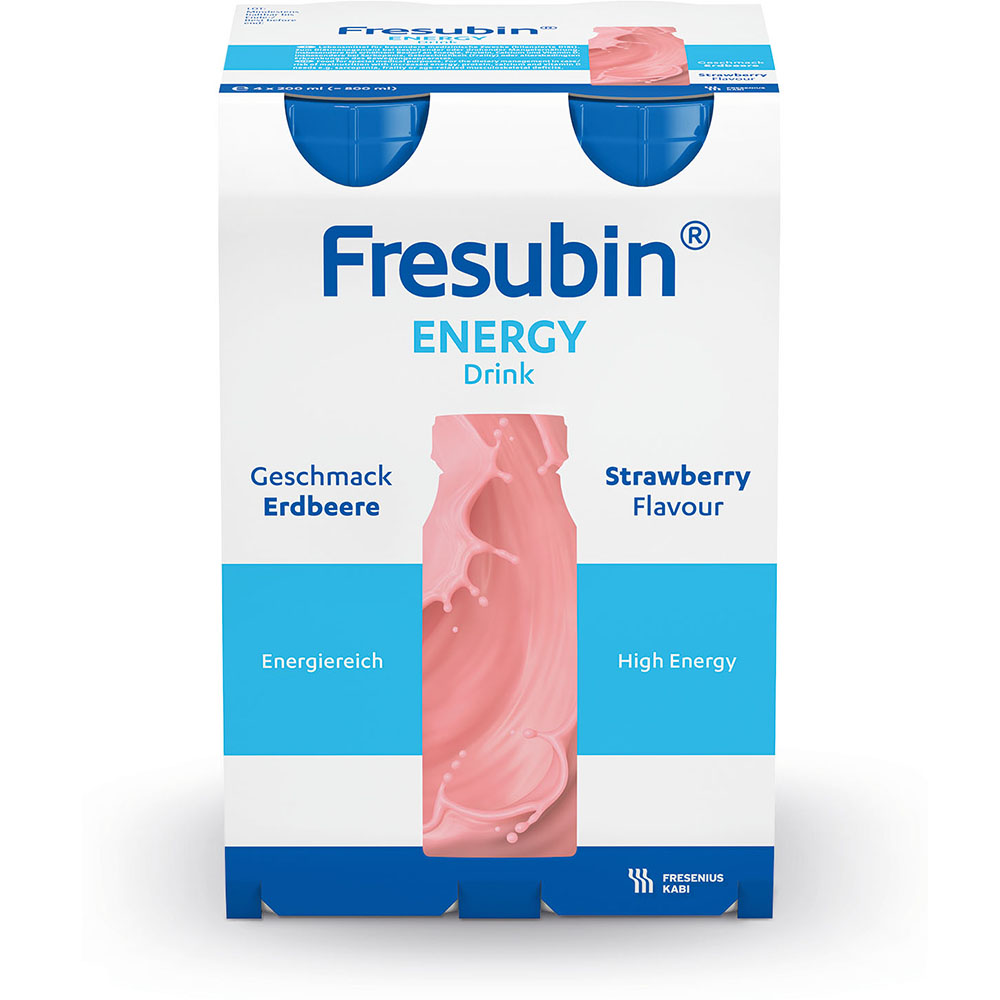 Abbildung 4er Paket Fresubin Energy DrinlkErdbeer
