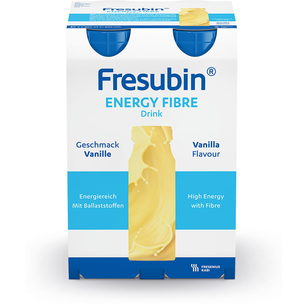 Abbildung 4er Paket Fresubin Energy Fibre Drink Vanille