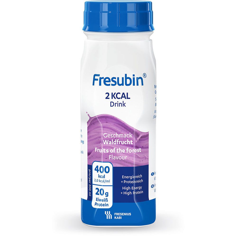 Fresubin 2kcal fibre DRINK, z.T. mit Ballaststoffen, Hochkalorisch, 24 Flaschen à 200 ml, 3 Geschmacksrichtungen oder Mischkarton
