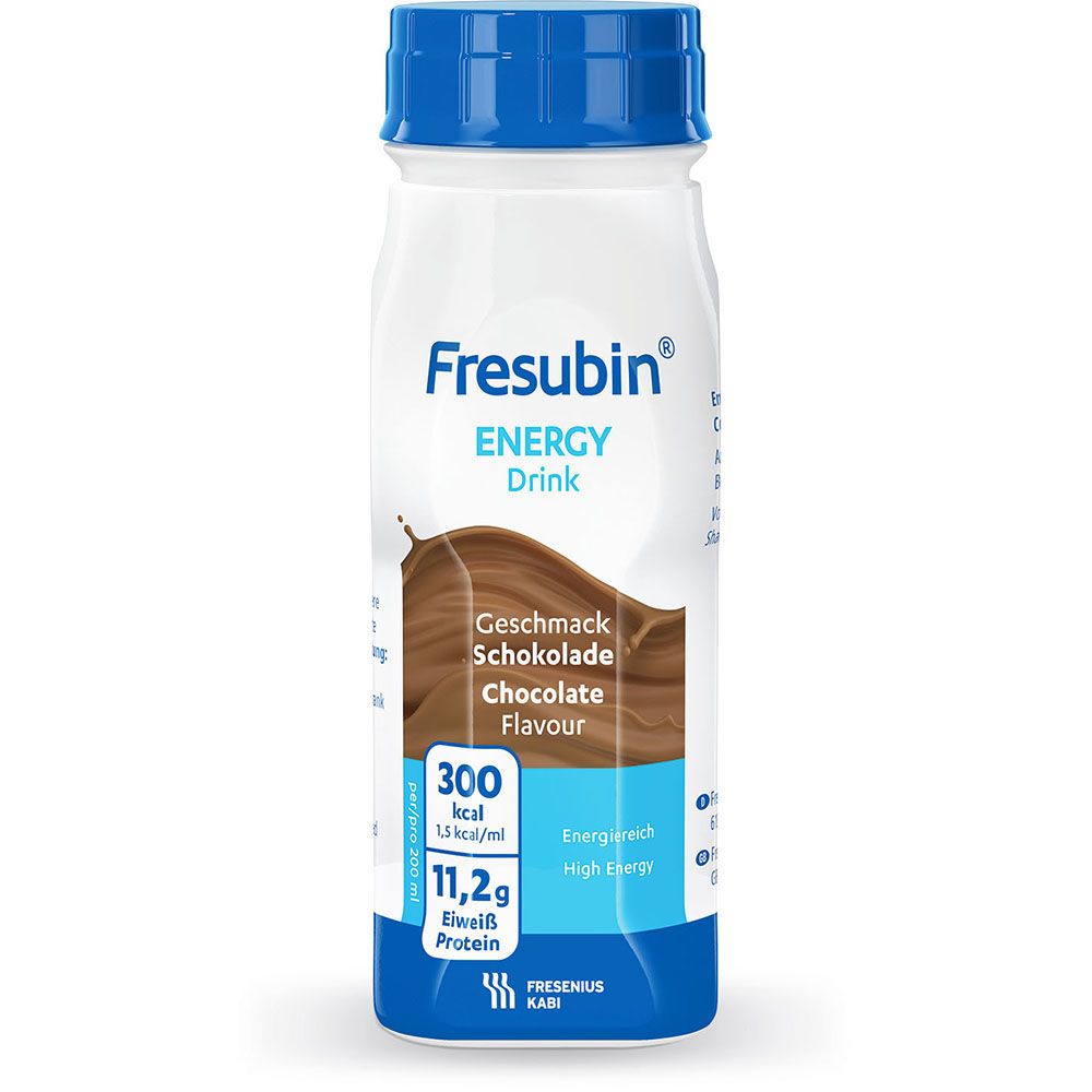 Fresubin energy DRINK, ohne Ballaststoffe, Hochkalorisch, Schokolade, EasyBottle, 24 x 200 ml