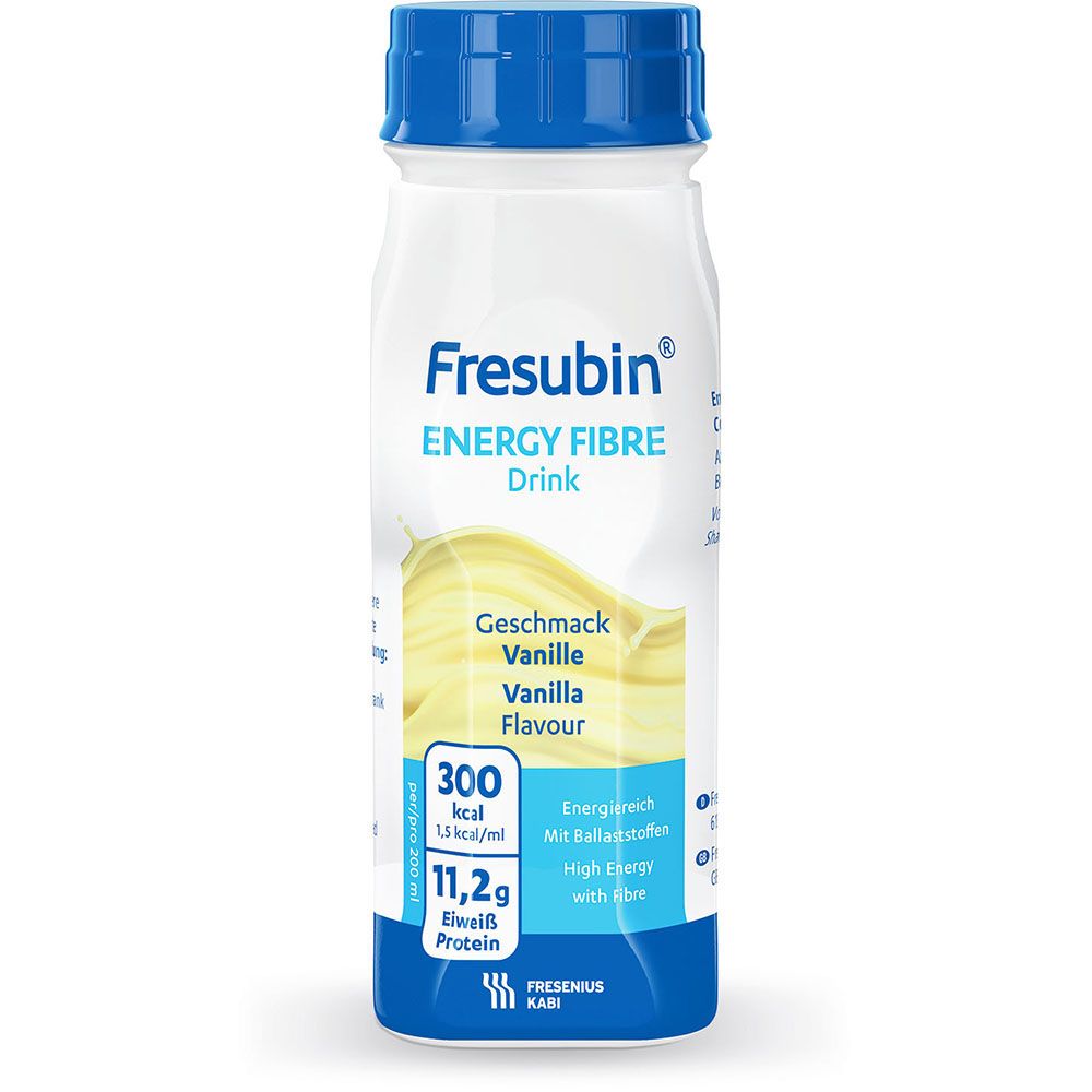 Fresubin energy fibre DRINK, mit Ballaststoffen, Hochkalorisch, Vanille, EasyBottle, 24 x 200 ml