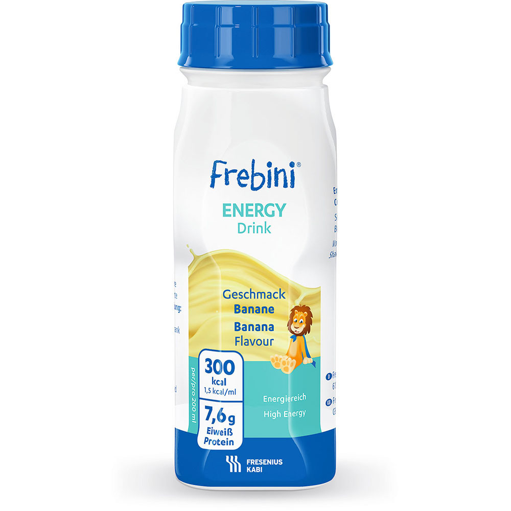 Abbildung Einzelflasche Frebini Energy Drink Banane